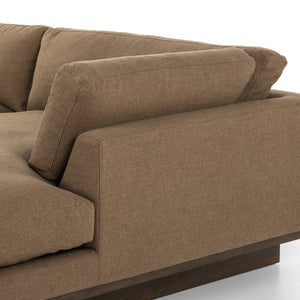 Everly 2-Piece Sectional In Antwerp Cafe And Terra Brown Parawood