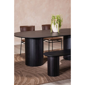 Povera Dining Bench in Black Acacia Wood