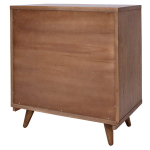 Piero Chevron Chest 3 Drawers In Monterey Brown