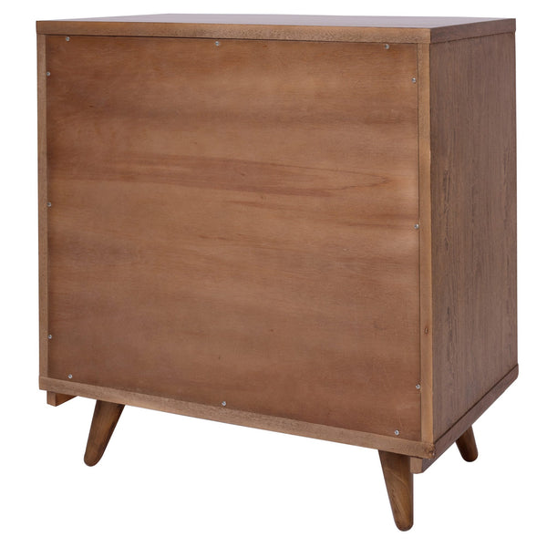 Piero Chevron Chest 3 Drawers In Monterey Brown