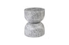 Hour Glass Side Table, Gray Stone