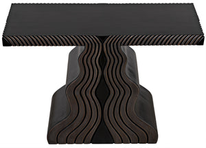 Ray Mahogany and Veneer Console in Pale with Light Brown Highlights