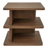 Casey Side Table Dark Brown with Shelves