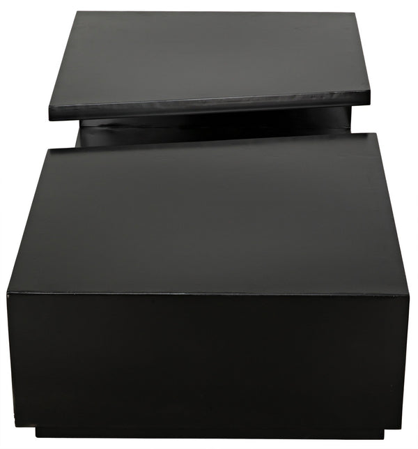 Shift Industrial Steel Coffee Table in Matte Black
