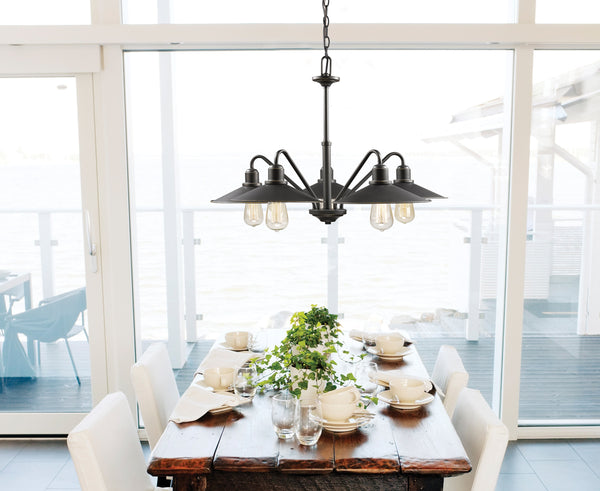 Casa 5 Light Chandelier in Olde Bronze Finish