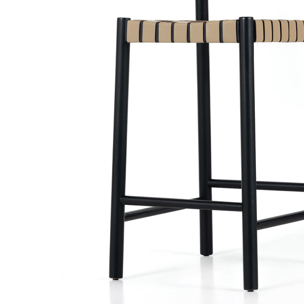 Heisler Stool In Almond Leathr Blnd In Counter