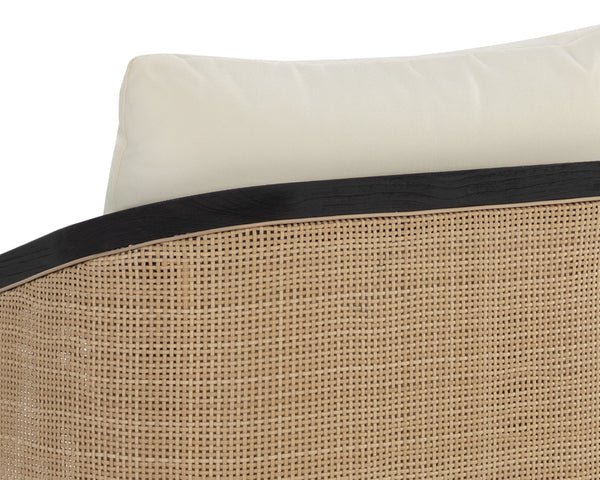 PALERMO LOUNGE CHAIR - CHARCOAL - STINSON CREAM
