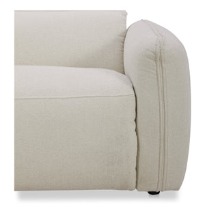 Eli Power Recliner Sofa in Warm White