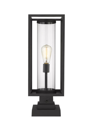 Dunbroch 1 Light Outdoor Pier Mounted Fixture in Black Finish