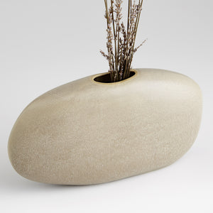Pebble Vase in Olive Glaze
