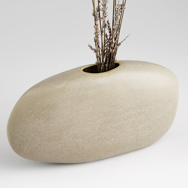 Pebble Vase in Olive Glaze