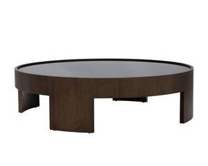 BRUNETTO COFFEE TABLE - LARGE - DISTRESSED BROWN