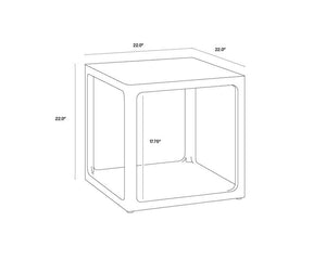DONCASTER SIDE TABLE - SMOKE GREY