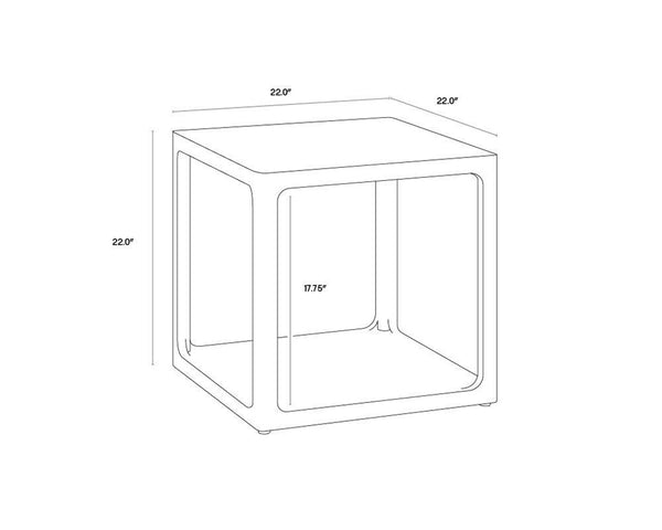 DONCASTER SIDE TABLE - SMOKE GREY