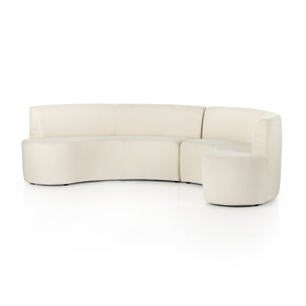 Sanda Dining Banquette In Kerbey Ivory