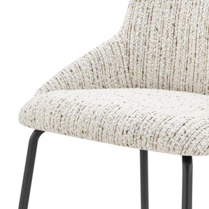 Katrisa KD Boucle Dining Side Chair, Zenith White