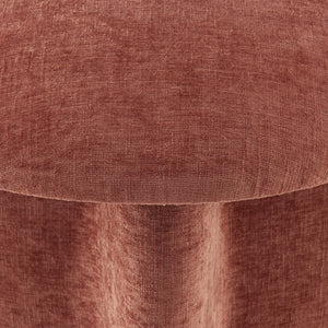 Cielo Chenille Ottoman, Millburry Coral