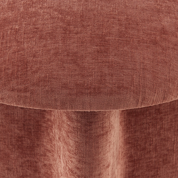 Cielo Chenille Ottoman, Millburry Coral