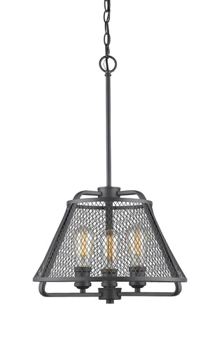 Iuka 3 Light Pendant in Bronze Finish