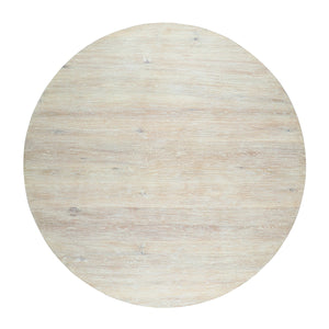 Tiber Solid Wood Round Dining Table - Cream Washed/Toasted Brown