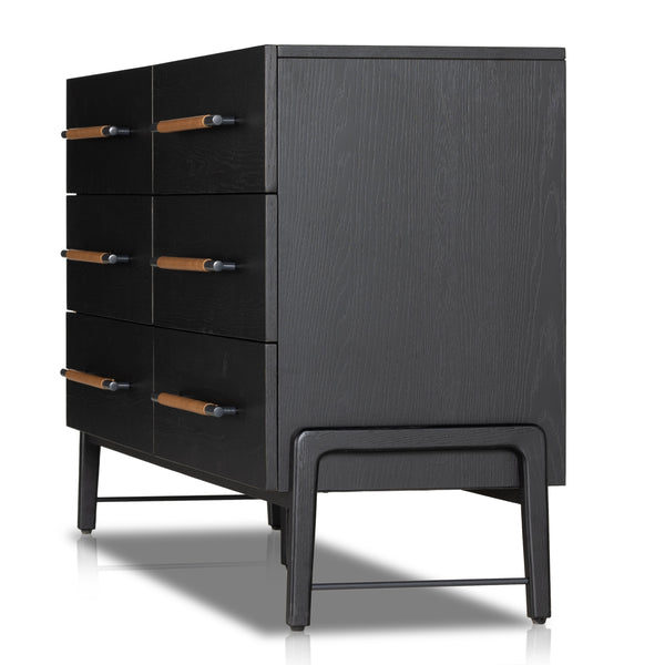 Rosedale 6 Drawer Dresser in Ebony Oak
