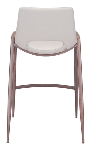 Desi Counter Stool (Set of 2) Beige & Walnut