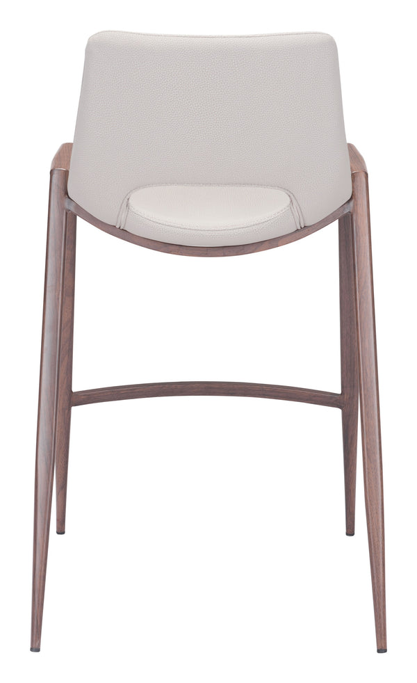 Desi Counter Stool (Set of 2) Beige & Walnut