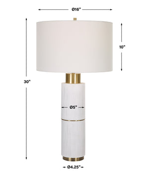 Ruse Whitewashed Table Lamp