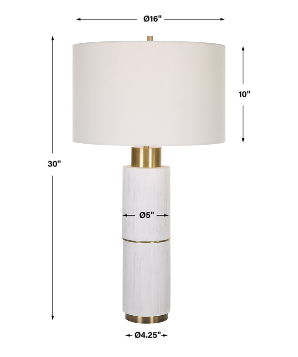 Ruse Whitewashed Table Lamp