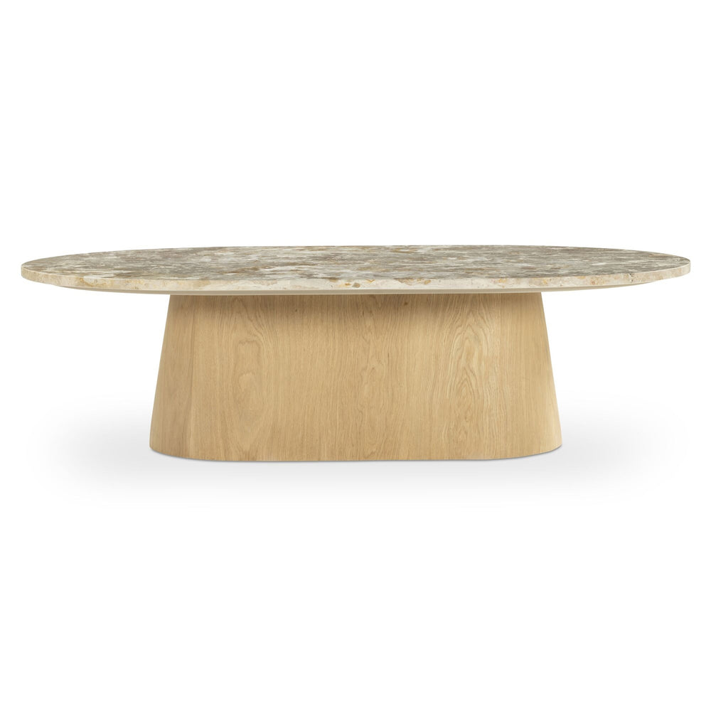 Moe's Carly Coffee Table Panther Stone Oak Base