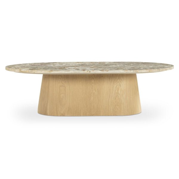 Moe's Carly Coffee Table Panther Stone Oak Base