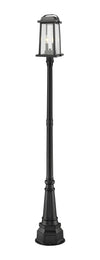 Millworks 2 Light Outdoor Post Mounted Fixture in Black Finish