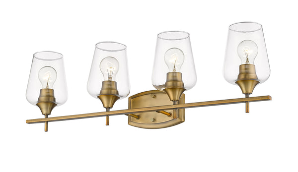 Joliet 4 Light Vanity in Olde Brass Finish