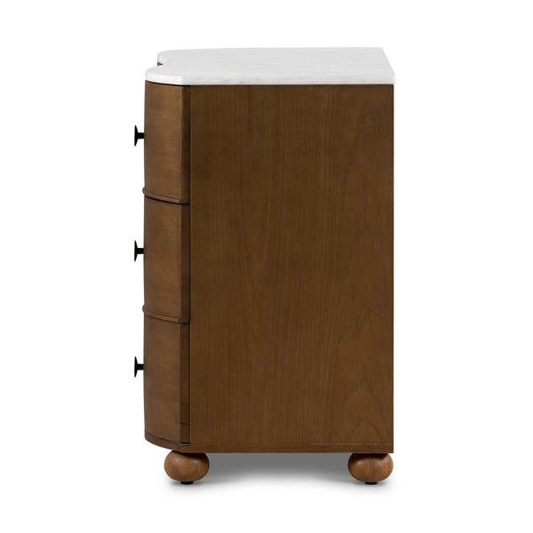 Tiago Marble Chest In Toasted Oak