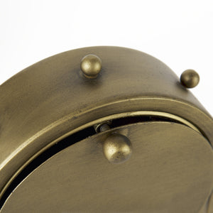 Marian 7.5L x 5.7W x 13.0H Gold Studded Table Clock