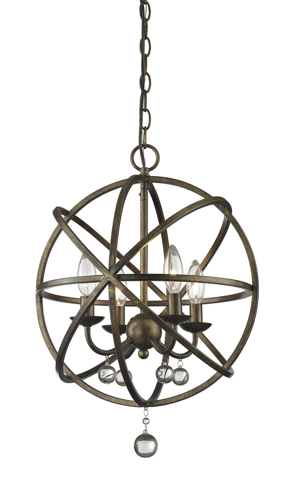 Acadia 4 Light Pendant in Golden Bronze Finish