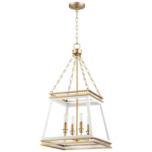 Gerard Pendant in White and Aged Brass