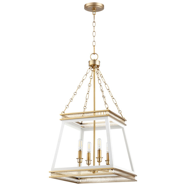Gerard Pendant in White and Aged Brass