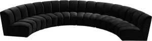 Lynda 6pc. Modular Sectional In Black Velvet