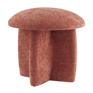 Cielo Chenille Ottoman, Millburry Coral