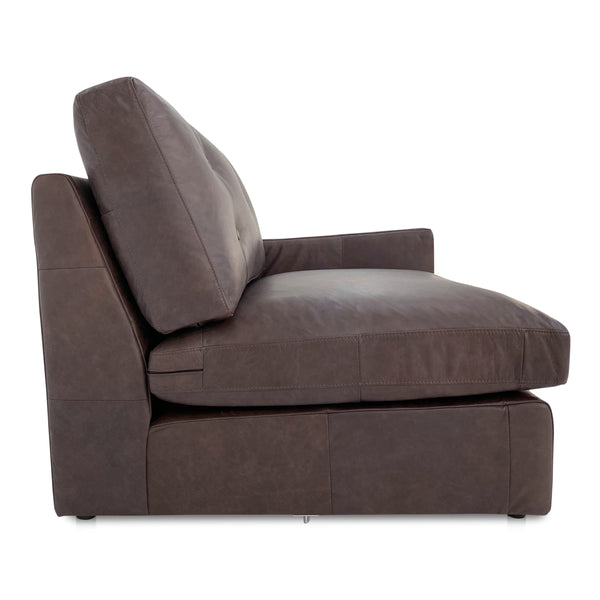 Moe's Thurlow Right Arm Chair in Espresso Leather