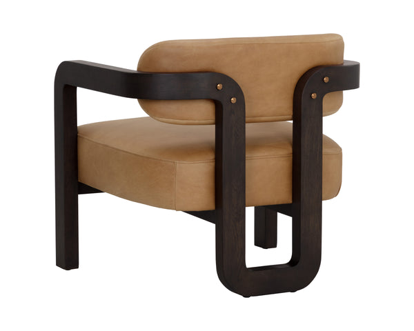 MADRONE LOUNGE CHAIR - BROWN - LUDLOW SESAME LEATHER
