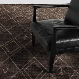 Nador Moroccan Hand Knotted Rug - Nador Espresso