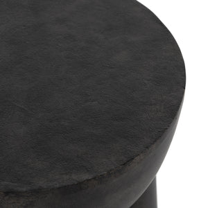 Sante End Table In Raw Black