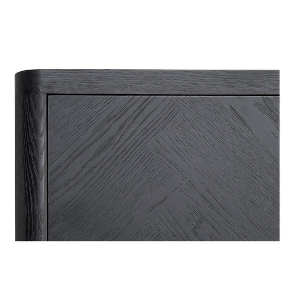 Moe's William Black Sideboard with Herringbone Doors