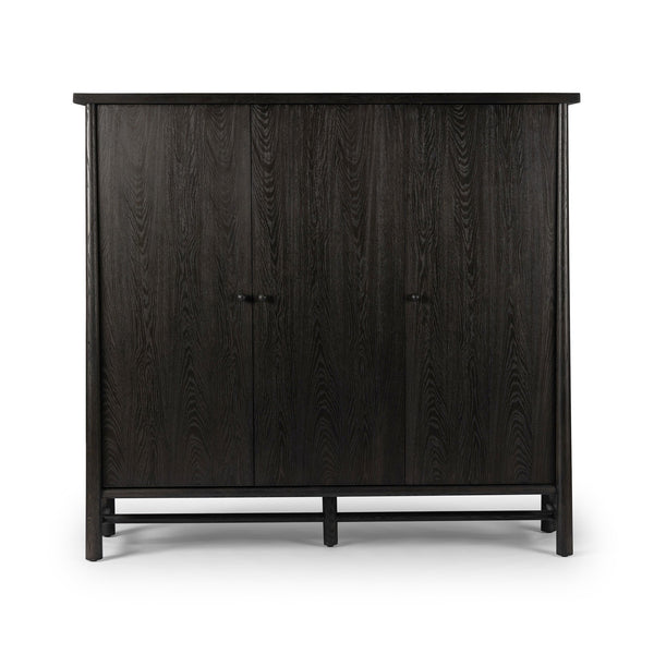 Renaud 3-Door Cabinet - Charcoal Oak Veneer