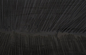  Carved Leaf on Stand, Burnt, Large