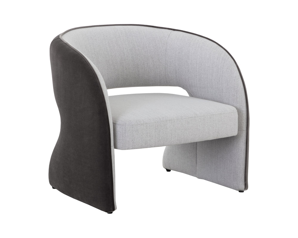ROSALIA LOUNGE CHAIR - MINA LIGHT GREY / MEG ASH