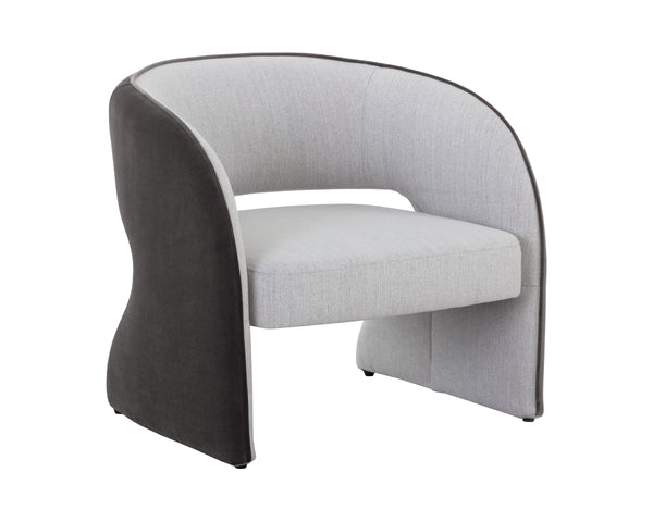 ROSALIA LOUNGE CHAIR - MINA LIGHT GREY / MEG ASH