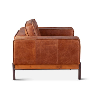 Portofino Leather Sofa Antique Ebony